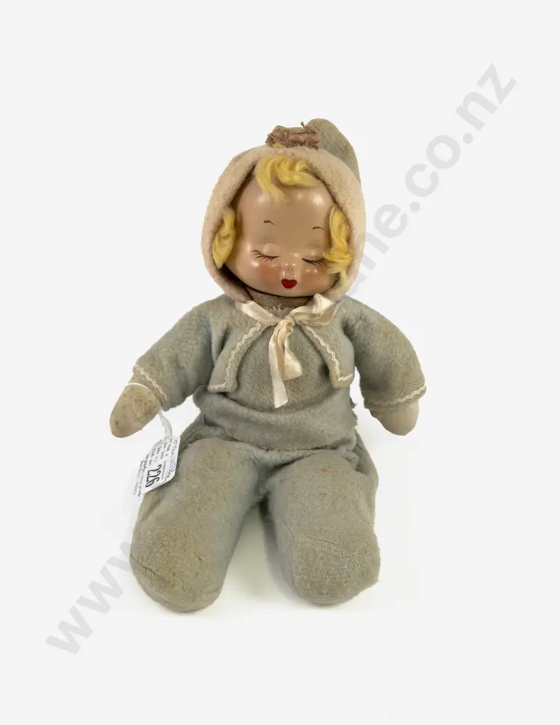 C1940's Doll Company NY USA 'Trudy' Composition Doll with Three Faces Sleeping - Crying - Happy Image 1++