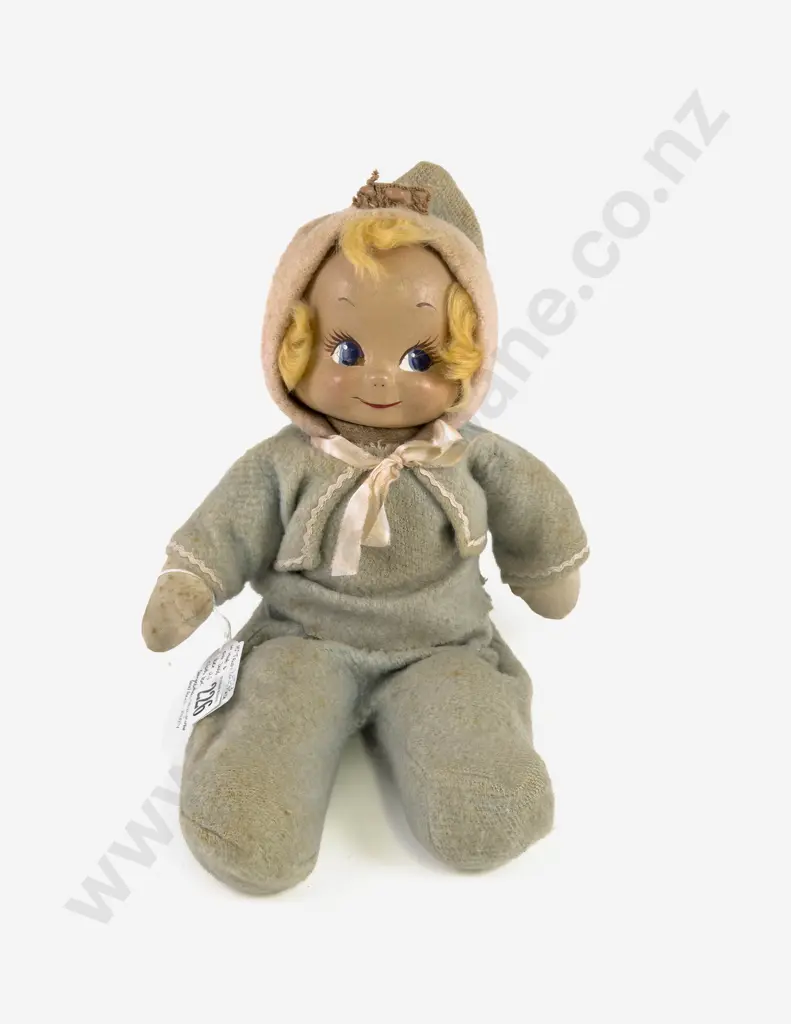 C1940's Doll Company NY USA 'Trudy' Composition Doll with Three Faces Sleeping - Crying - Happy Image 1++