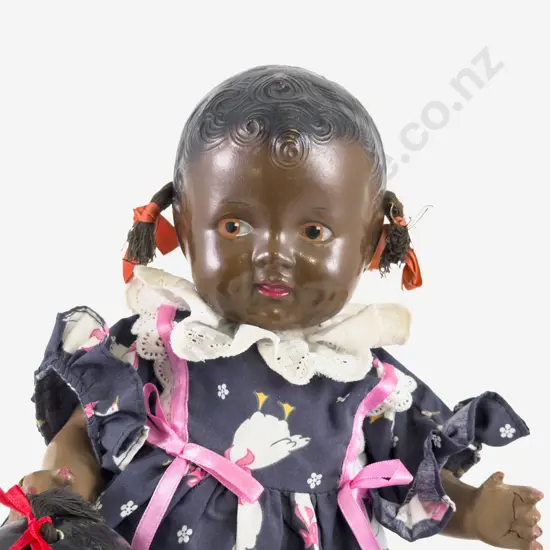 Three Unmarked All Composition Topsy Dolls