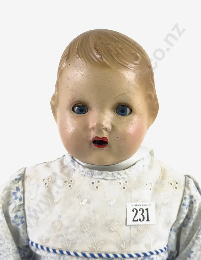 C1940's NZ PP Plastic Products Ltd Composition Toddler Doll Image 1++