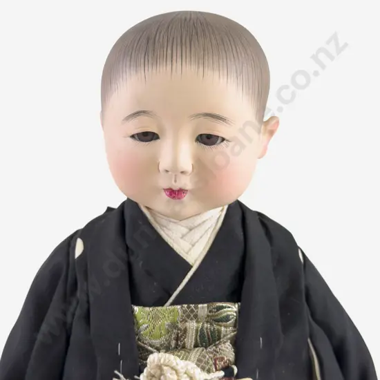 Vintage Japanese Composition and Gofun Ichimatsu Boy Doll