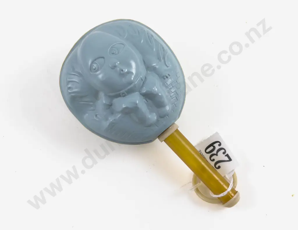 Vintage Celluloid Babies Rattle Humpty Dumpty Image 1++