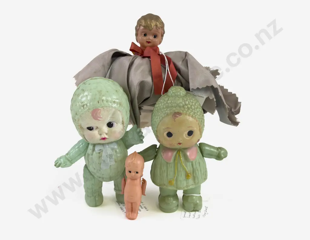 Four Japanese Celluloid Character Dolls Image 1++