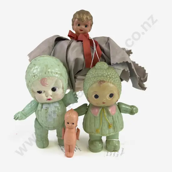 Four Japanese Celluloid Character Dolls