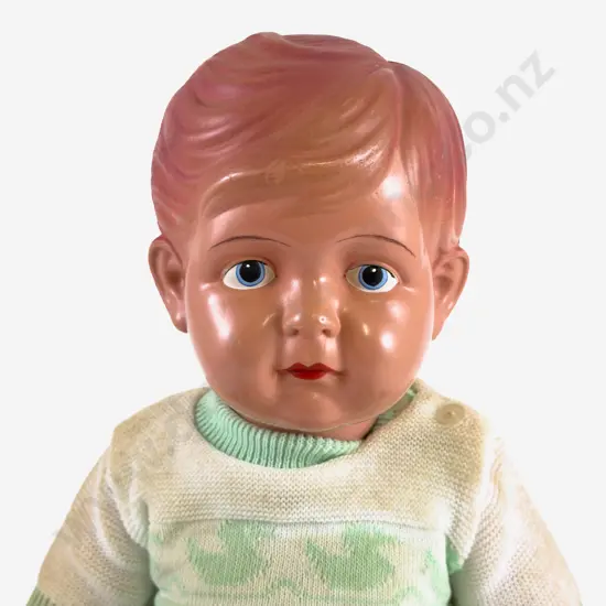 Two Made in Japan Clover Mark Celluloid Little Big John Character Baby Dolls