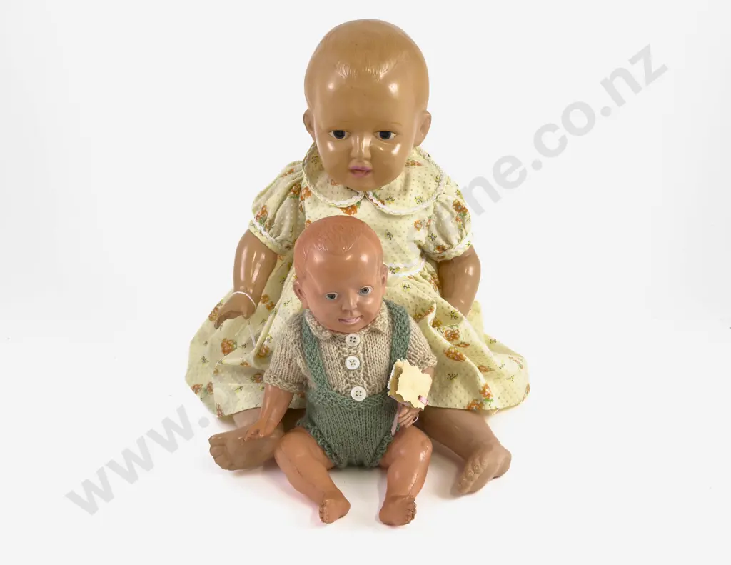 Two Made in Japan Celluloid Character Baby Dolls Image 1++