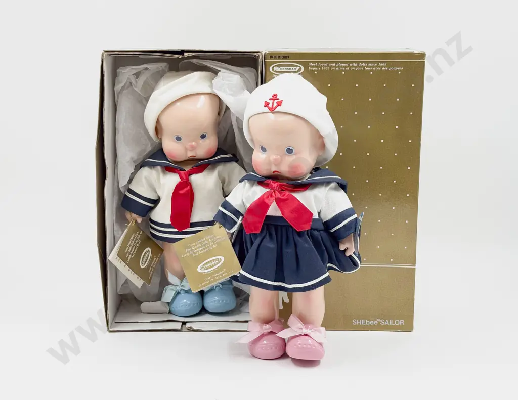 C1987 Boxed Horsman HEbee SHEbee Sailor Costume Dolls Image 1++