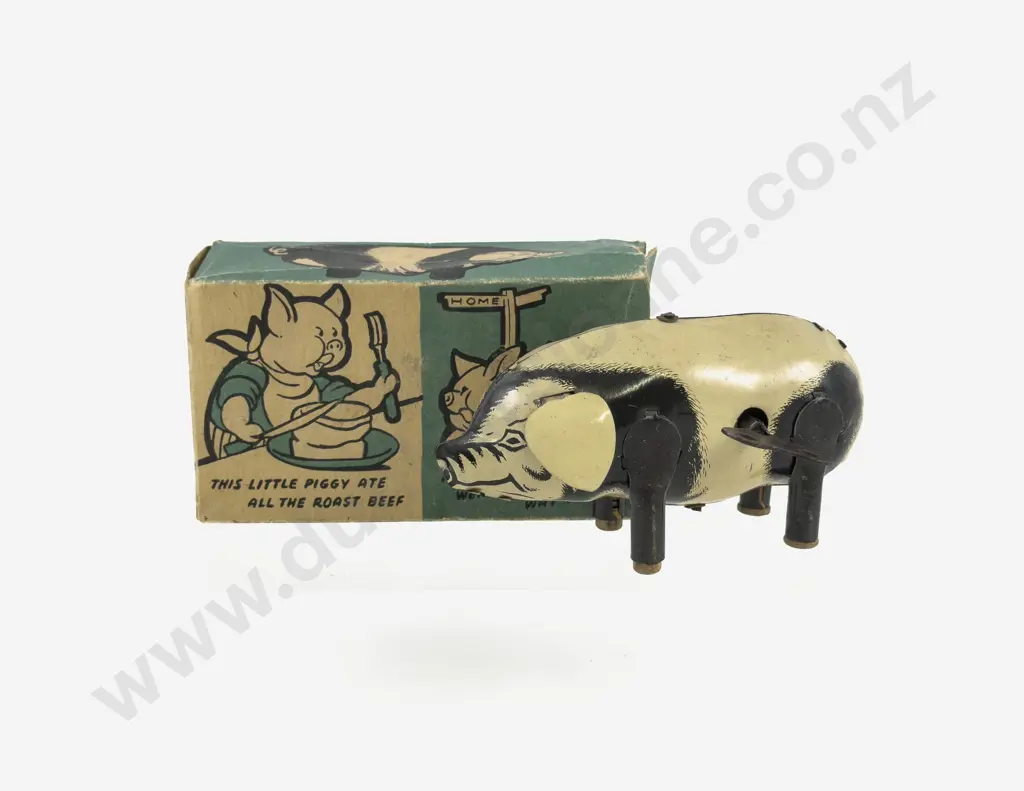 Boxed A Wells & Co Brimtoy Gt Britain 9/149 Porky The Mechanical Pig Image 1++