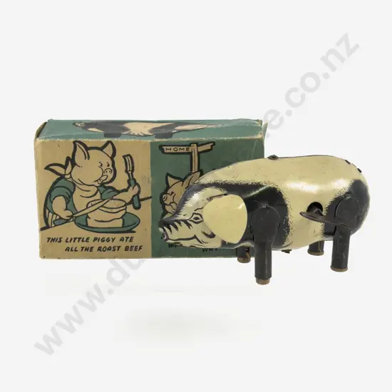Boxed A Wells & Co Brimtoy Gt Britain 9/149 Porky The Mechanical Pig