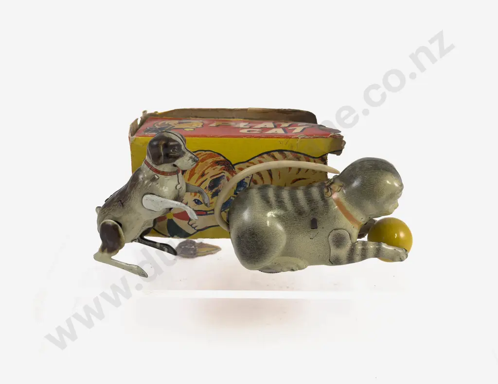 Part Boxed Made in US Zone Germany Playful Cat Image 1++