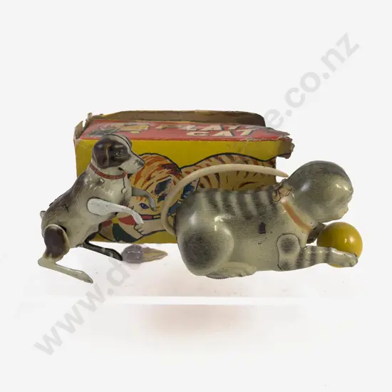 Part Boxed Made in US Zone Germany Playful Cat