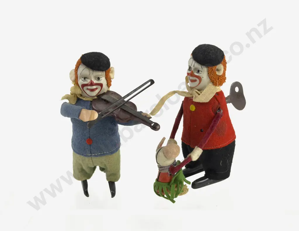 Schuco Violin Playing Clown and Clown & Mouse Image 1++