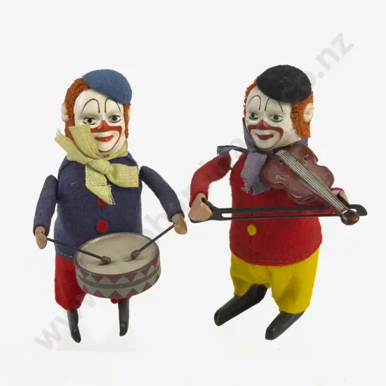 Schuco Violin Playing and Drumming Clowns