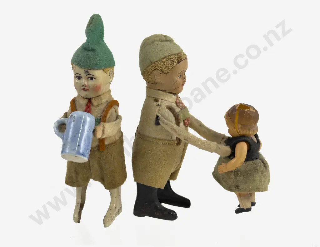 Schuco Bavarian Boy with Stein and Dancing Boy with Doll Image 1++