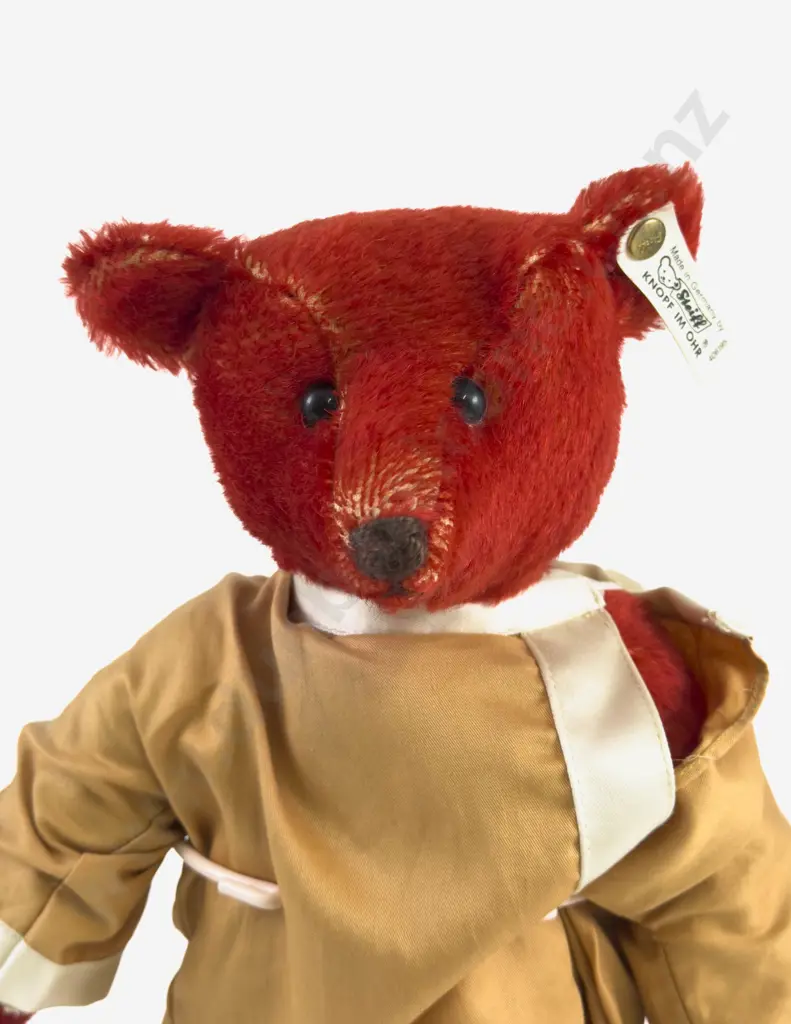 C1990/91 Boxed Steiff Alfonzo Replica of the Rare Red Steiff Teddy Bear 1908 Image 1++