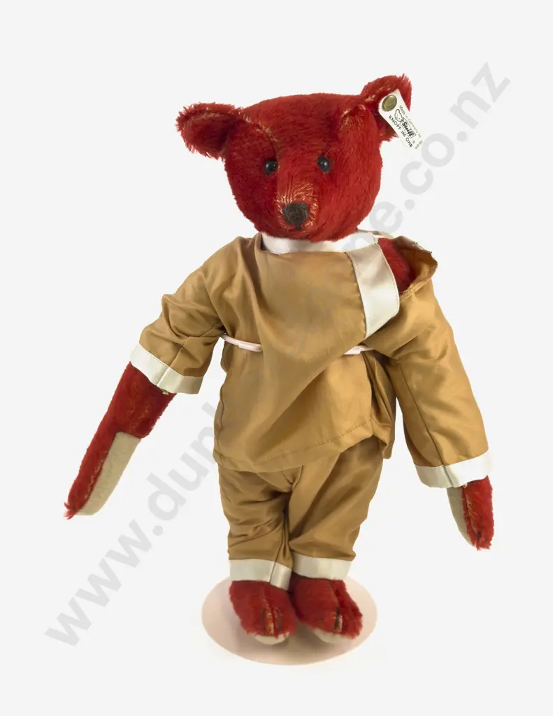 C1990/91 Boxed Steiff Alfonzo Replica of the Rare Red Steiff Teddy Bear 1908 Image 1++