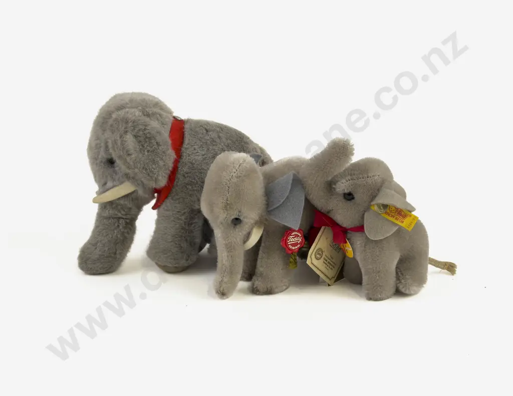 Vintage Steiff Two Elephants and Hermann Elephant Ltd Ed 631/5000 Image 1++