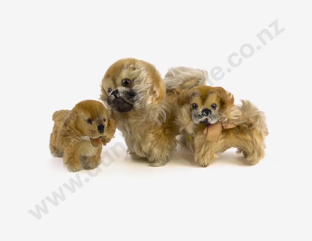 Vintage Steiff Two Peky the Pekinese and Cocky the Cocker Spaniel Image 1++