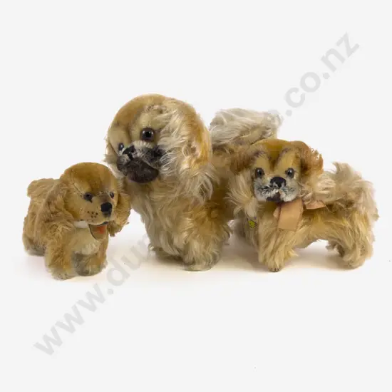 Vintage Steiff Two Peky the Pekinese and Cocky the Cocker Spaniel