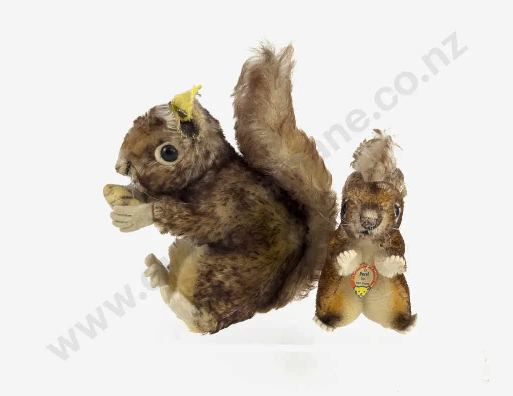 Two Vintage Steiff Animals - Walt Disney Perri and Squirrel with Nut Image 1++