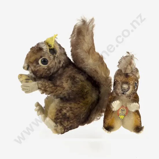 Two Vintage Steiff Animals - Walt Disney Perri and Squirrel with Nut