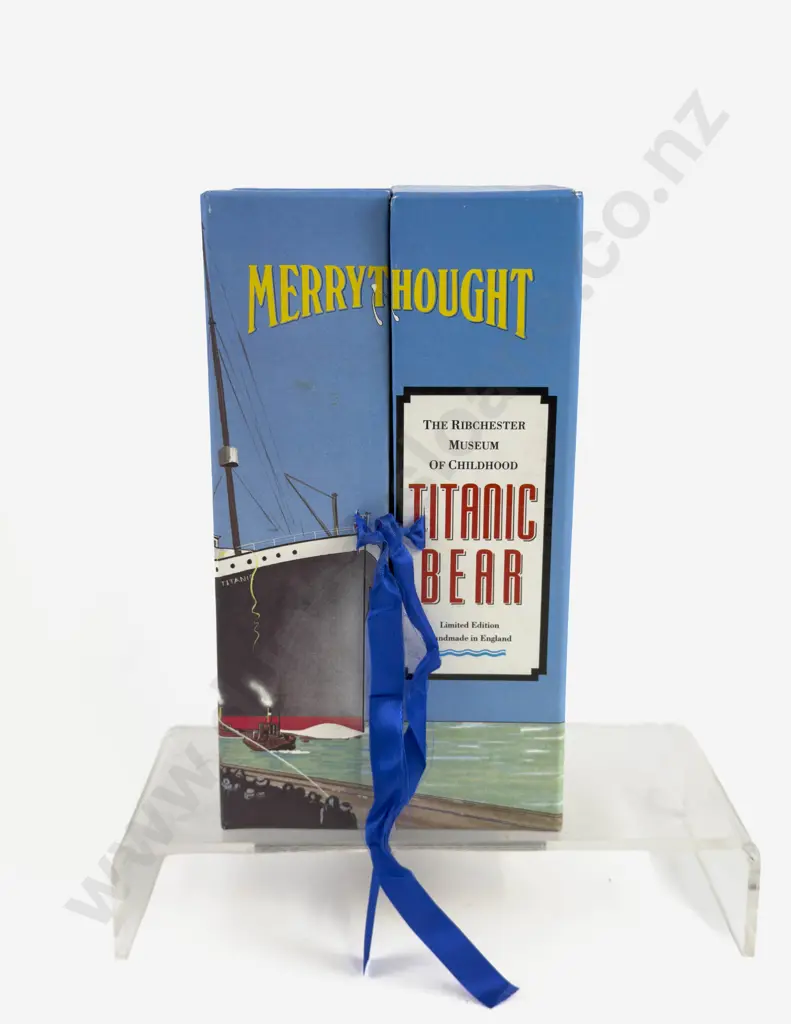 Original Boxed Merrythought Titanic Bear with White Star Line Cabin Babbage Label Image 1++