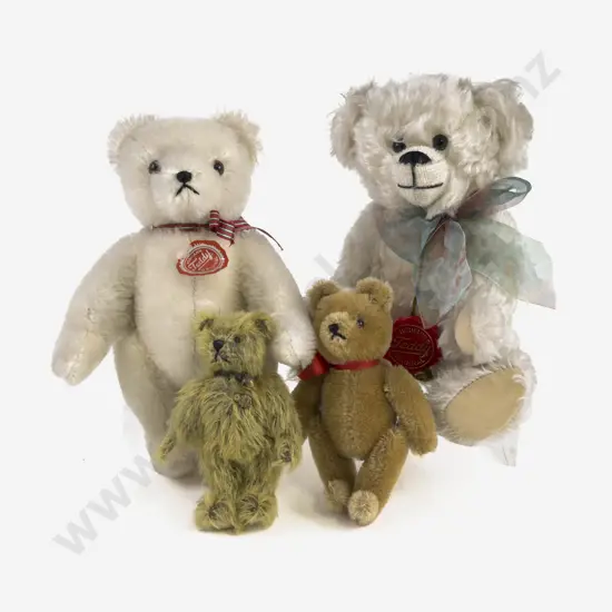 Four Hermann Classic and Character Teddy Bears
