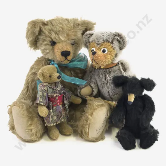 Three Artist Teddy Bears