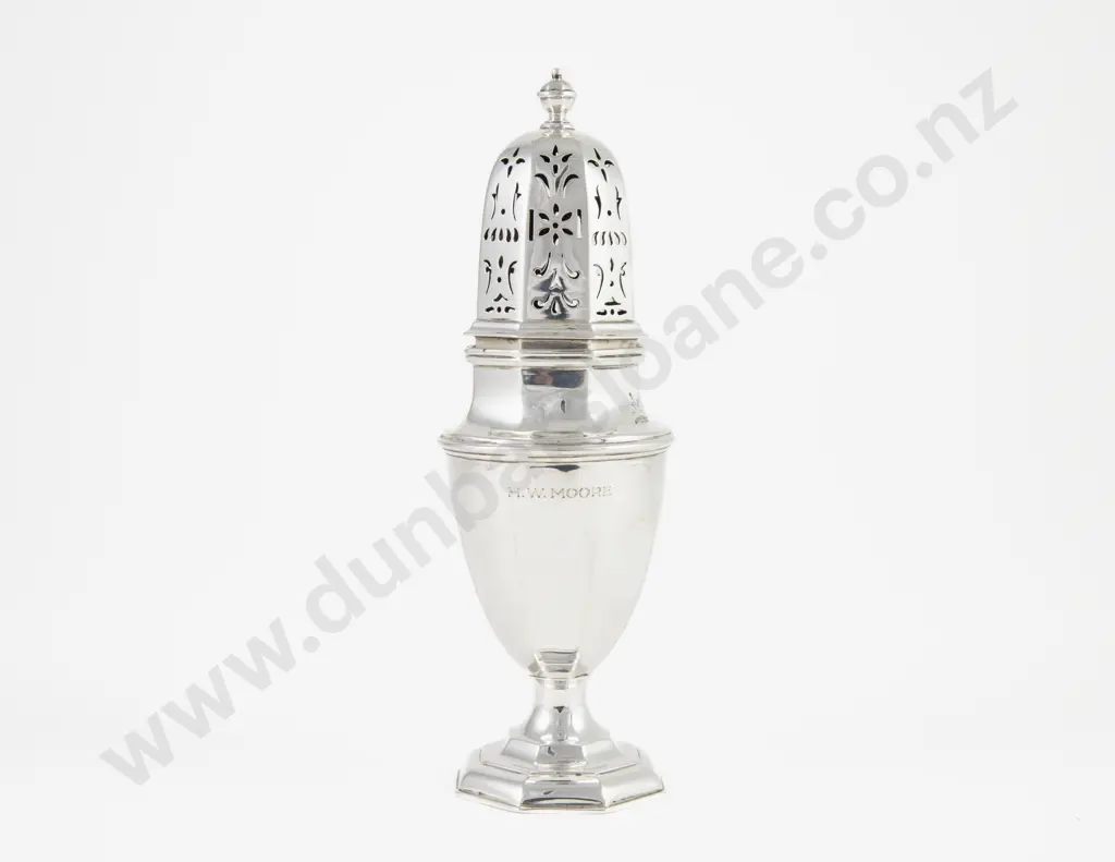 Large Geo V S/S Sugar Caster by Mappin & Webb Image 1++