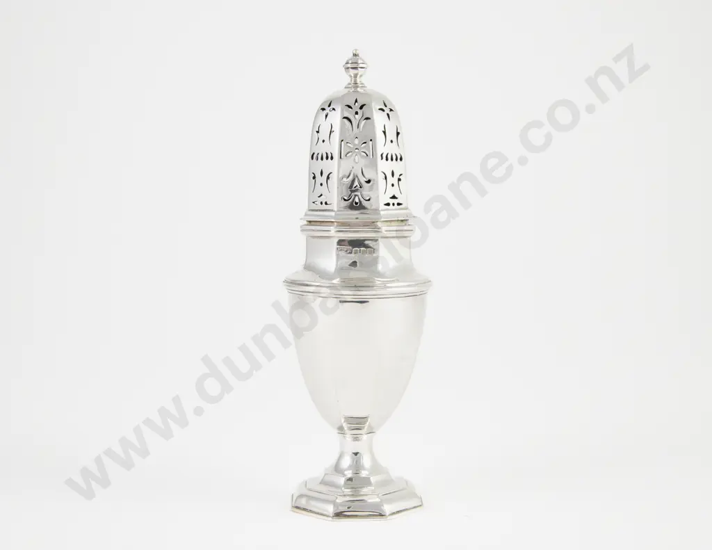 Large Geo V S/S Sugar Caster by Mappin & Webb Image 1++