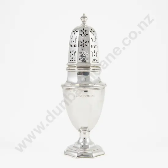 Large Geo V S/S Sugar Caster by Mappin & Webb