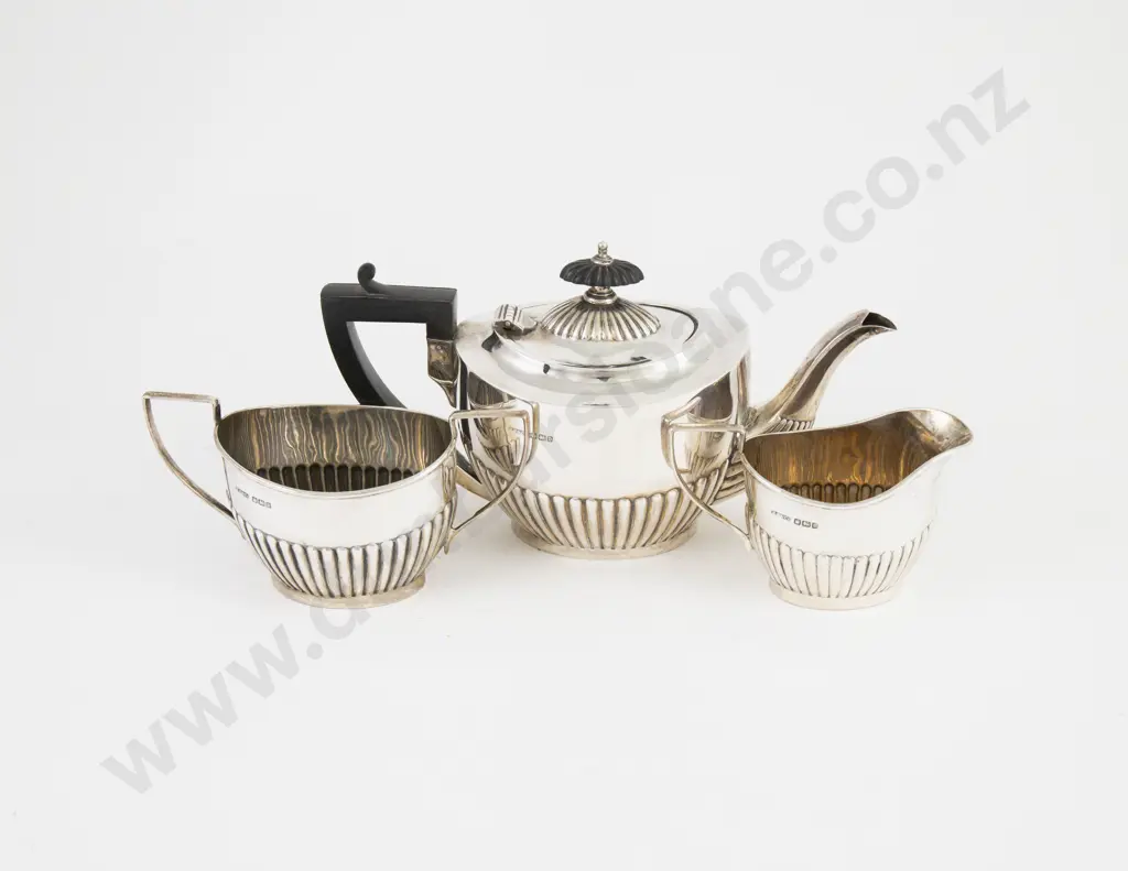 Geo V S/S 3 Piece Batchelor's Teaset Image 1++
