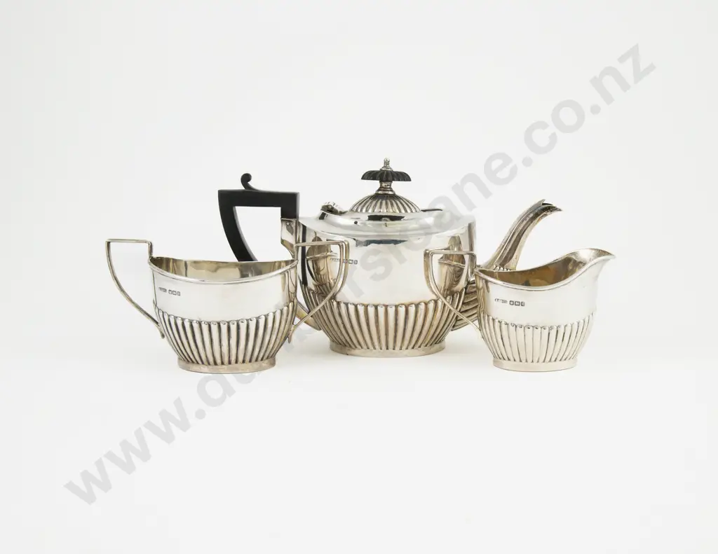 Geo V S/S 3 Piece Batchelor's Teaset Image 1++