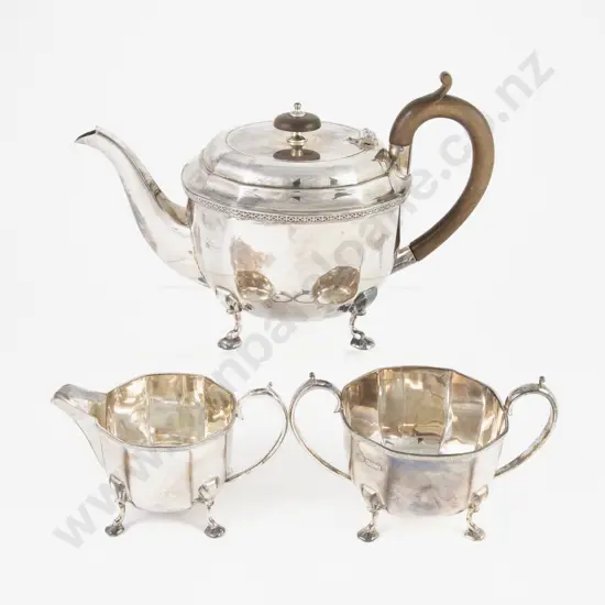 Geo V S/S 3 Piece Teaset by Mappin & Webb