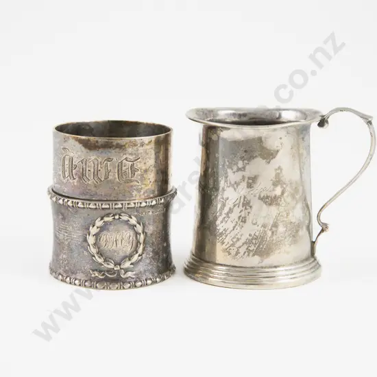NZ S/S Napkin Ring by A Kohn Other S/S Ring & Small Christening Mug