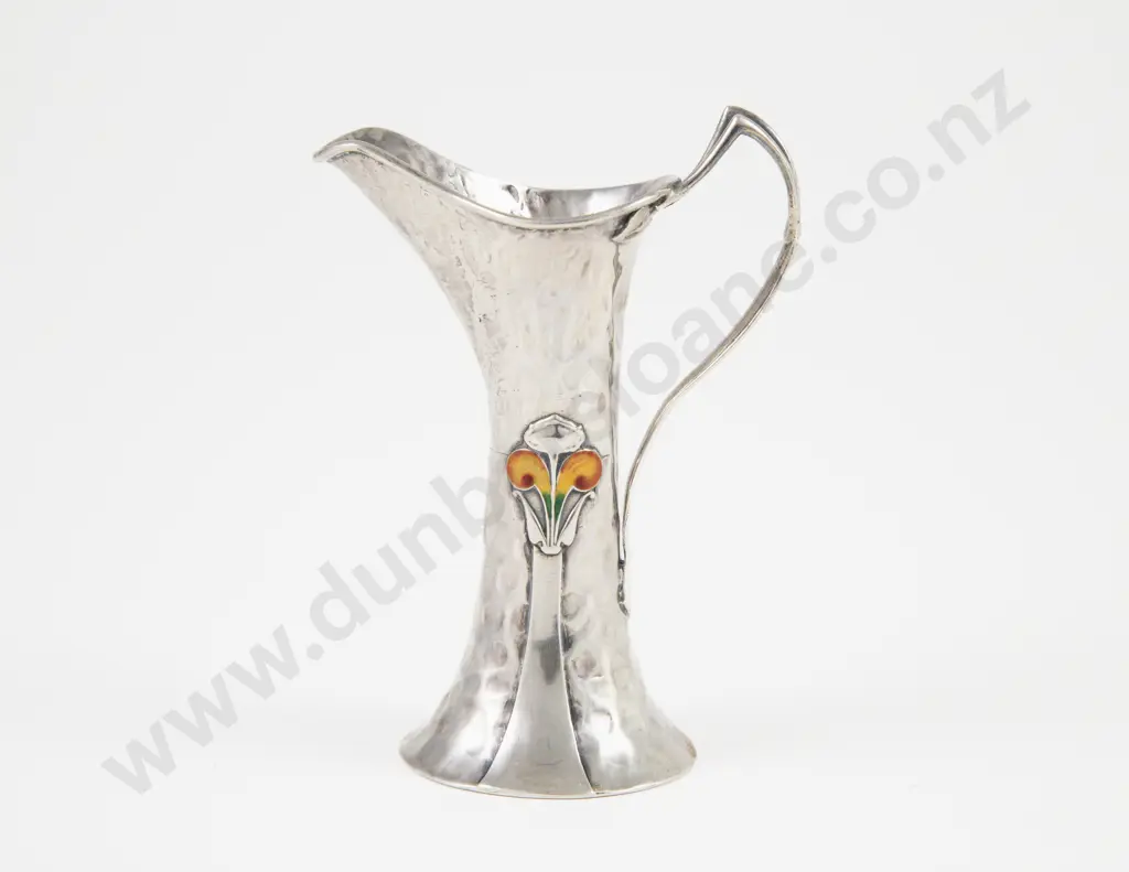 An Attractive Edw VII S/S & Enamel Art Nouveau Cream Image 1++