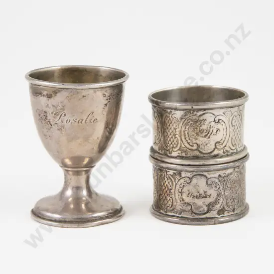 S/S Egg Cup & Pair Of Napkin Rings