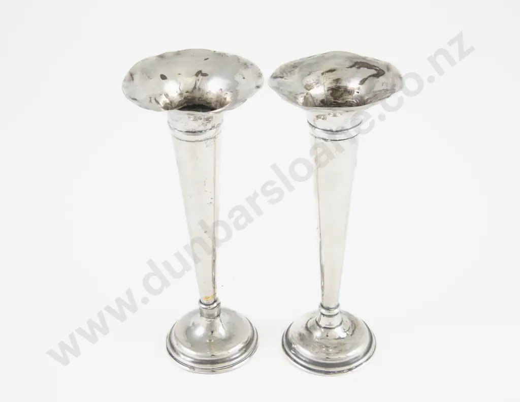 Pair Edw VII S/S Specimen Vases Image 1++
