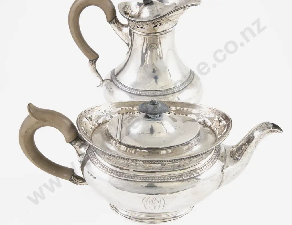 An Attractive Geo V S/S 6 Piece Teaset by Elkington & Co Image 1++