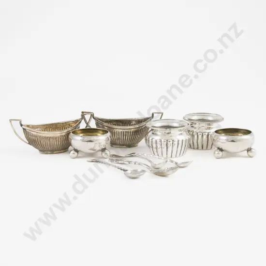 2 Pairs Of S/S Salts Pair Of 84 Zolotnik Standard Salts & 4 Spoons