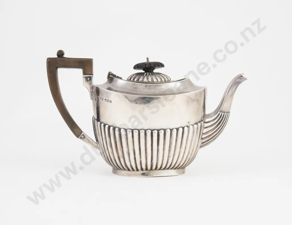 Vict S/S 3 Piece Teaset With S/P Spirit Kettle Image 1++
