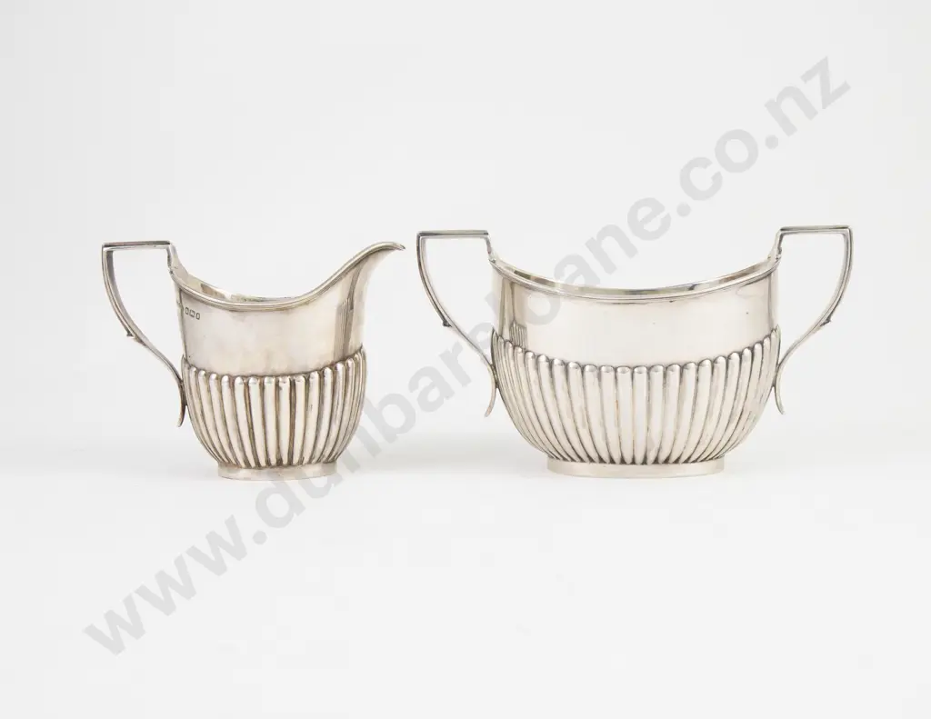Vict S/S 3 Piece Teaset With S/P Spirit Kettle Image 1++
