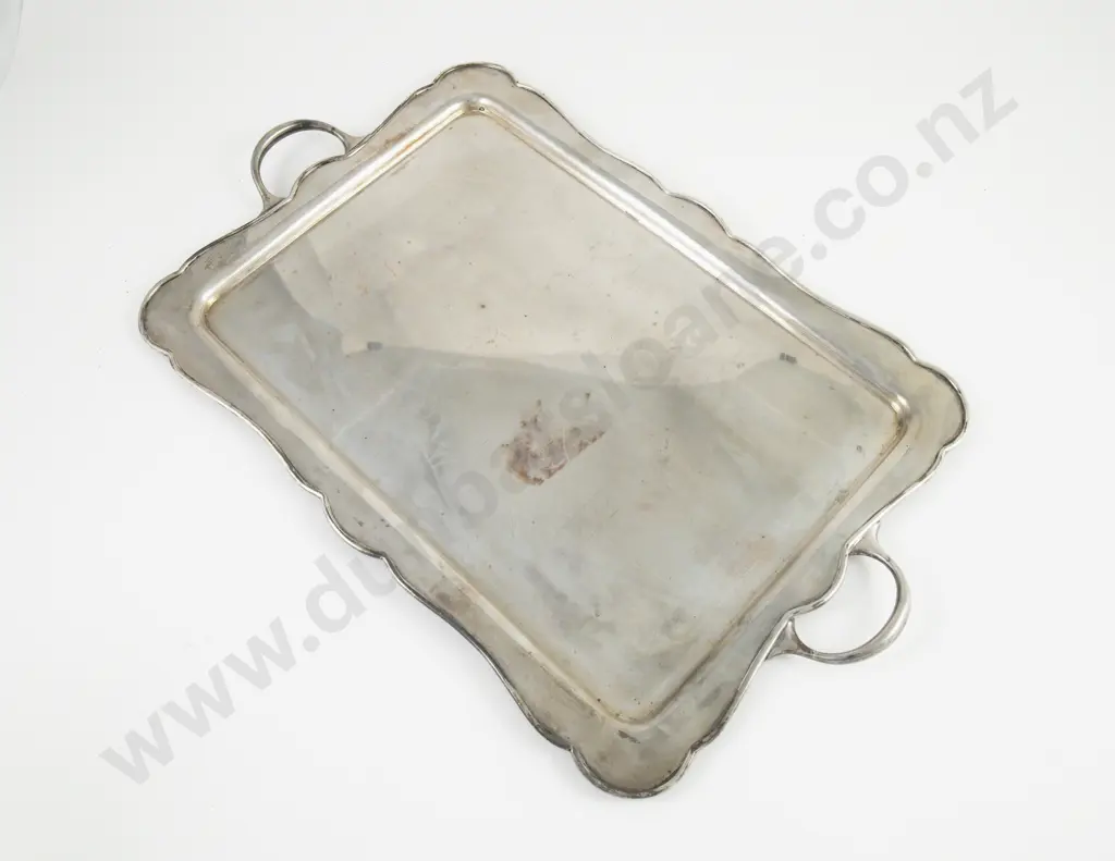 QEII S/S Two Handled Drinks Tray Image 1++