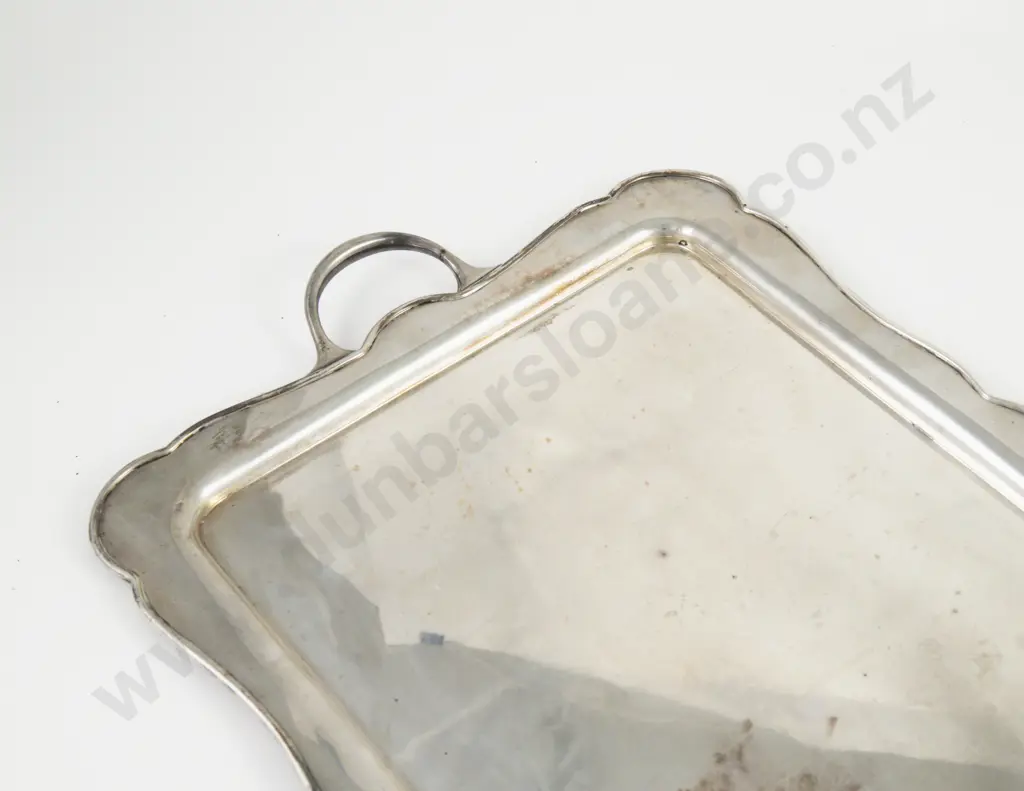 QEII S/S Two Handled Drinks Tray Image 1++