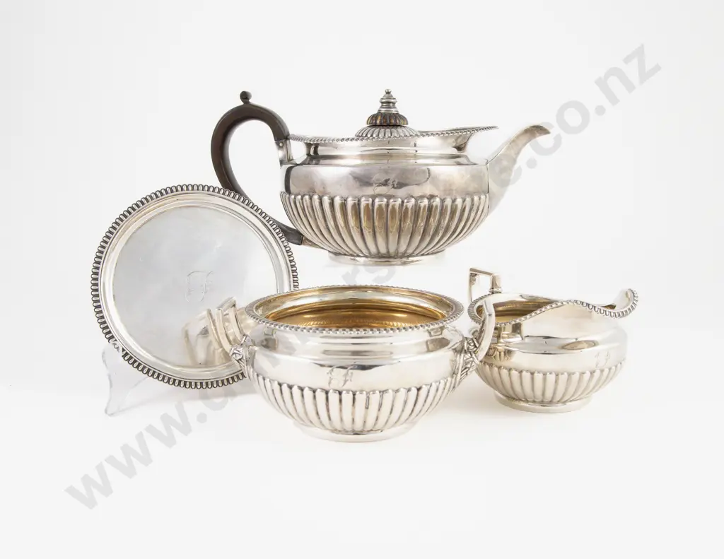 Good Quality Geo III S/S 4 Piece Teaset Image 1++