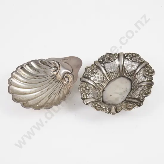 S/S Scallop Butter Dish & Oval Bon Bon Dish