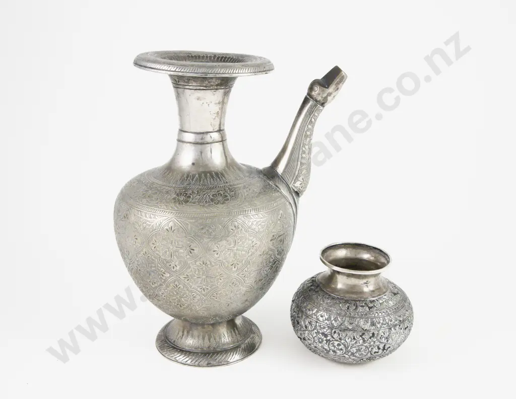Nepalese S/P Karuwa Water Vessel & Small Decorative Vase Image 1++