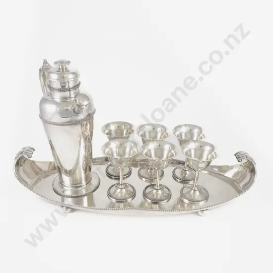 An Elegant 8 Piece S/P Cocktail Set by F. R & Co Ltd
