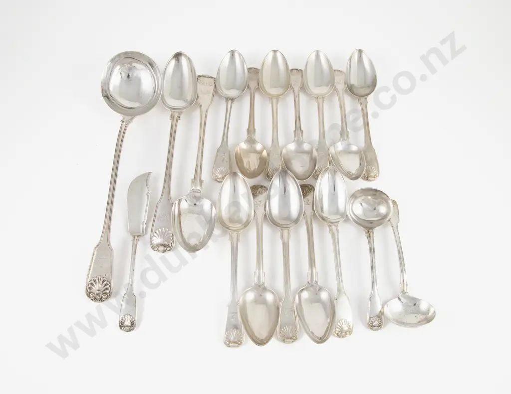 Composed Set Of 18 Georgian S/S Fiddle Image 1++
