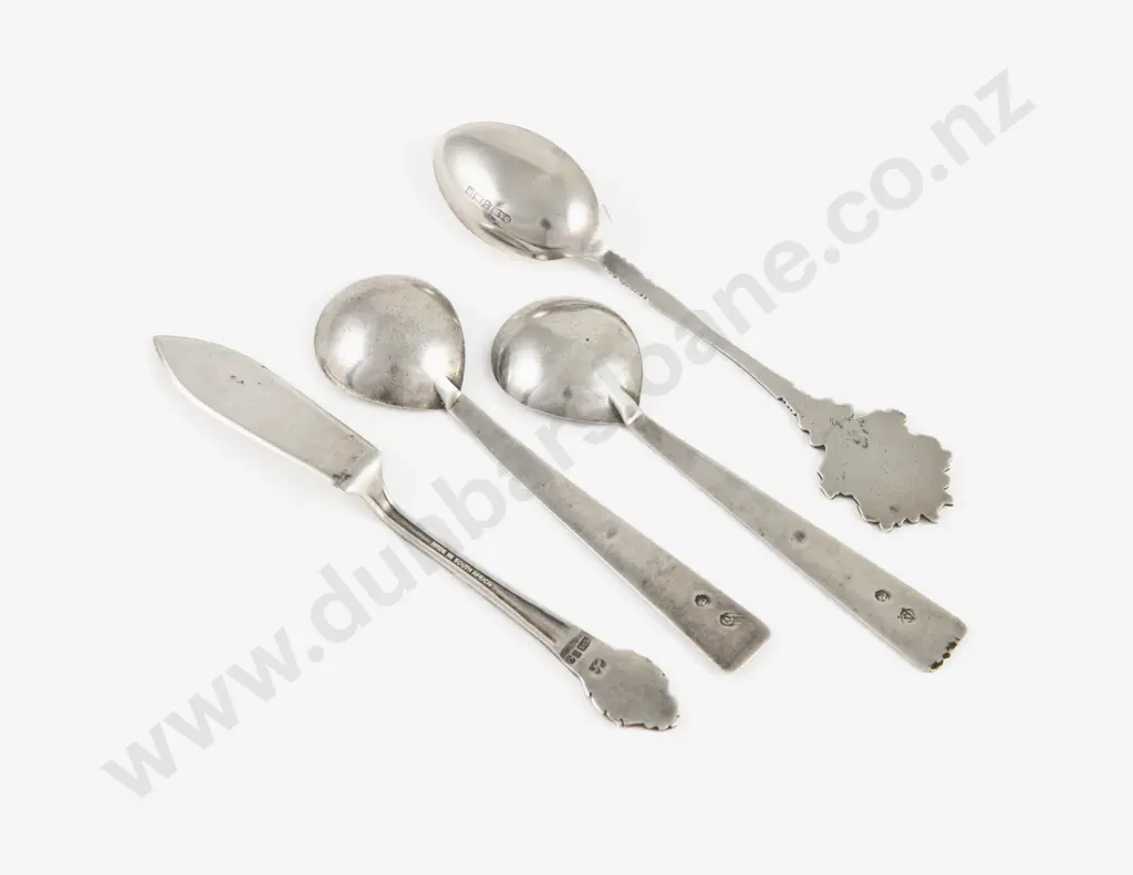Pair Of Mexican Silver Spoons S/S Souvenir Spoon & Butter Knife Image 1++